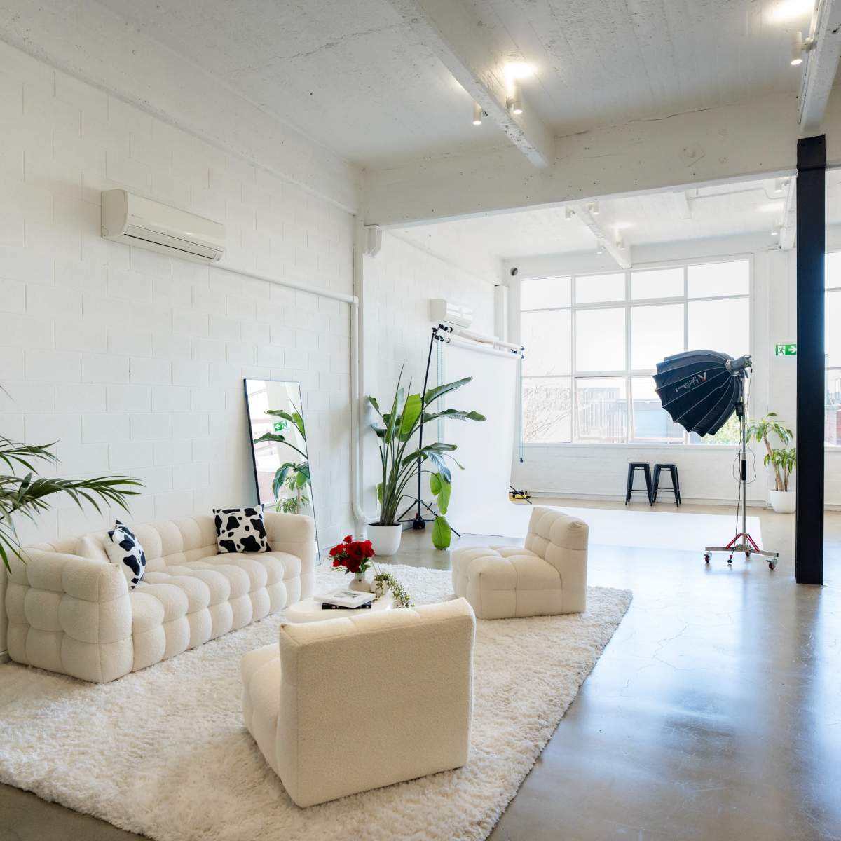Spacious & Versatile 200sqm Photography, Video & Event Studio with Abundant Natural Light – Perfect for Photoshoots, Workshops, and Private Events. Fully equipped with modern furnishings, flexible lighting, and styled spaces to suit every creative need! in Footscray Image in Footscray, Footscray, VIC