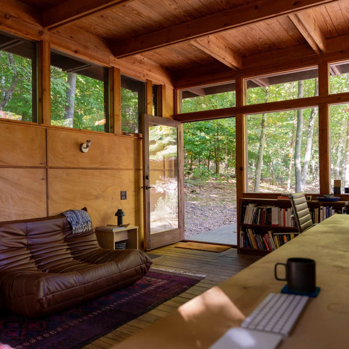 Frank Lloyd Wright Usonian Inspired Home in the Forest in Sparta Image in Algoma Township, Sparta, MI