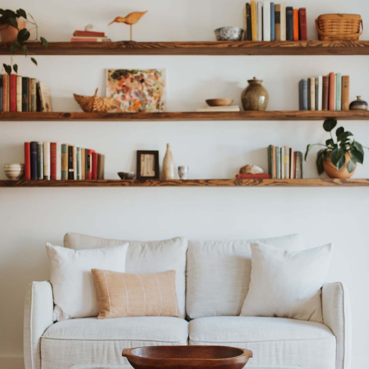 Thoughtfully Curated Guest Suite | tasteful decor, library wall & natural light in Nashville Image in East Nashville, Nashville, TN