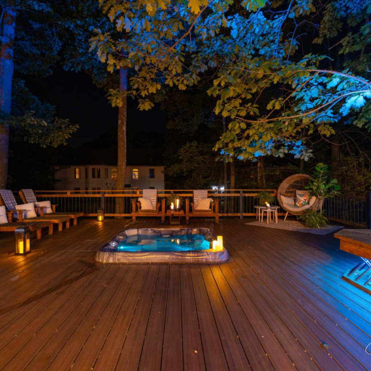 Poconos Villa with Large decks, hot tub, fire pit. in Tobyhanna Image in Coolbaugh Township, Tobyhanna, PA
