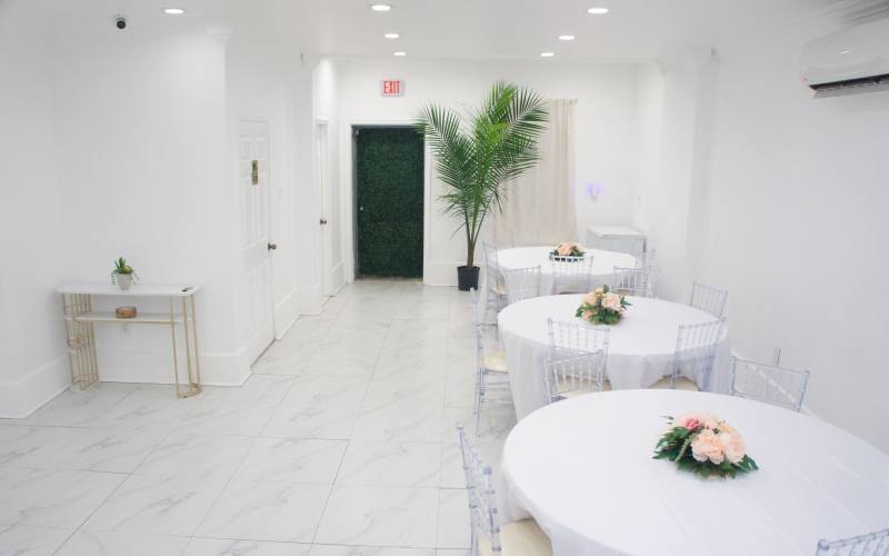 Fresh Clean Aesthetic Newly Renovated Event Space Used as an Indoor and
