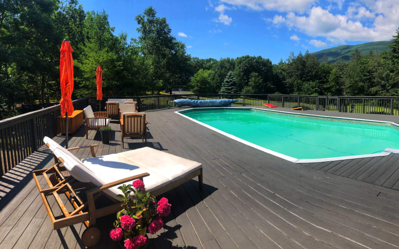 Large Farm with Mountain View, Forest, Lawn and Stream in the Catskills, Saugerties, NY