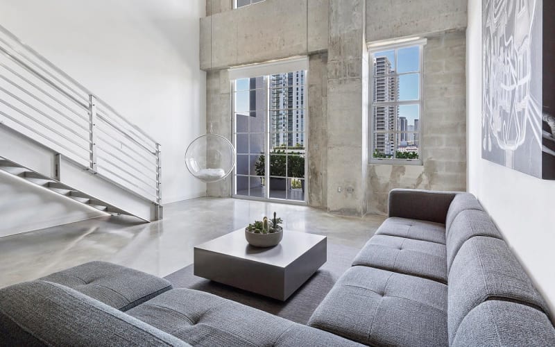 Modern Industrial concrete Loft with stunning Miami views, Miami, FL ...