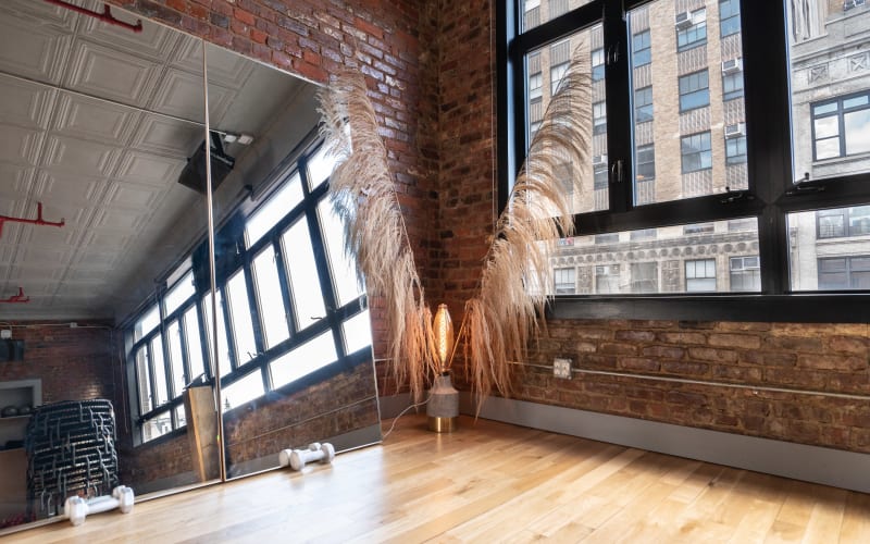 Industrial Studio Space with Large Mirror, New York, NY Production