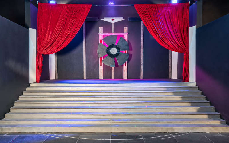 PreLit Movie Theater Screen, Stairs, Curtains and Stage, Van Nuys, CA