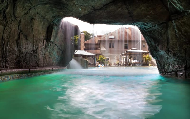 Private Outdoor Cave Pool Grotto, Swim up Bar, Waterfall, Montville, NJ Event Peerspace