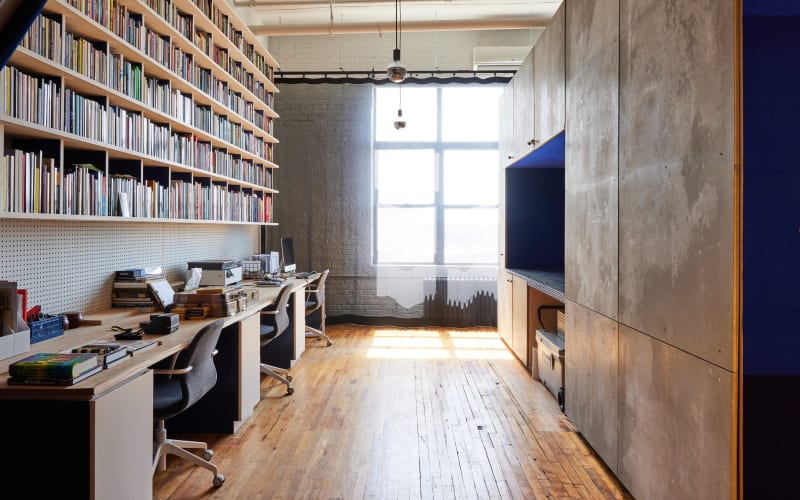 East Williamsburg Loft w/ Private Screening Room & Library, Brooklyn