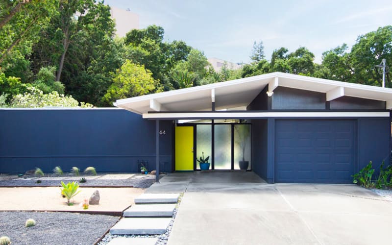 Mid Century Modern Home - open kitchen, atrium, floor to ceiling ...