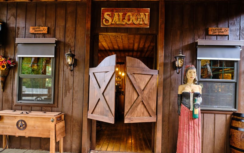 Cowboy Saloon with Photo Studio. Includes Barn, horses, arena, pool