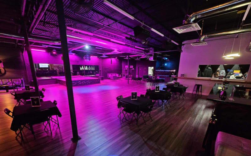 Modern Event Venue with Bar, Beautiful/Custom Lighting & Premium Sound