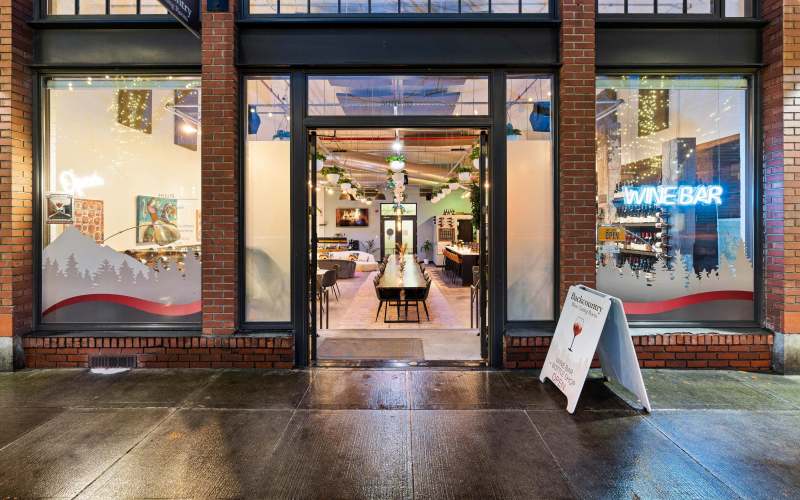 Backcountry Wine Tasting Room Industrial Chic Wine Lounge, Portland