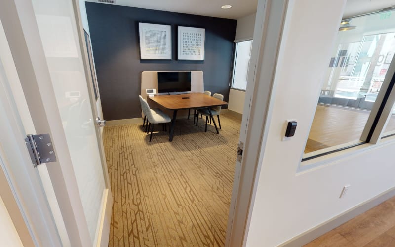 Intimate meeting space in a wellequipped conference room., Los Angeles