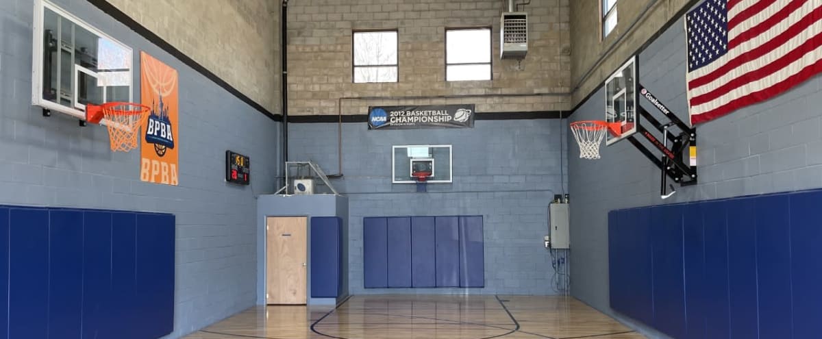 Regulation Sized (half) Indoor Basketball Court. NBA grade wood floors. 2000 sqft in Staten Island Hero Image in Charleston, Staten Island, NY