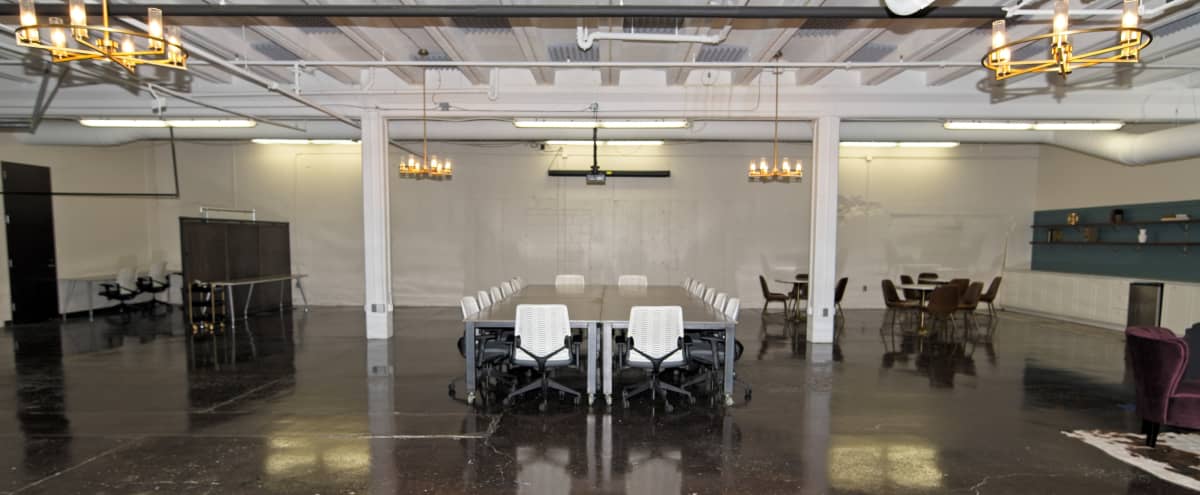 Fully Equipped Stylish Training Meeting Room W Breakout Lounges