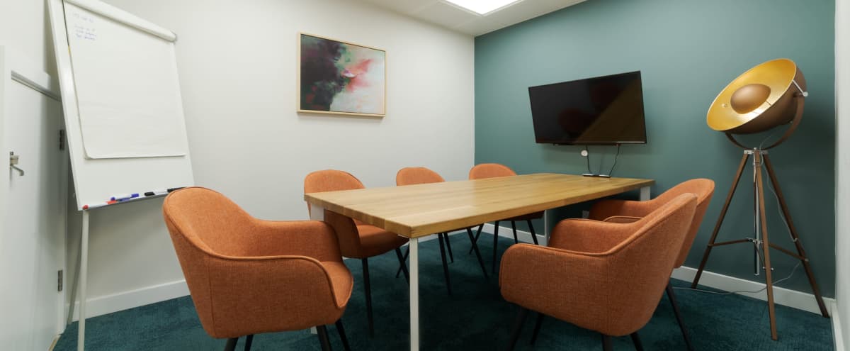 6 Person Private Meeting Room with Access to Shared Coworking Kitchen in London Hero Image in Wimbledon, London, 