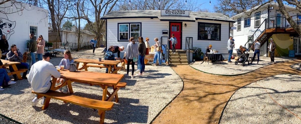 Local Coffee Shop with Large Outdoor Area in Austin Hero Image in Central East Austin, Austin, TX