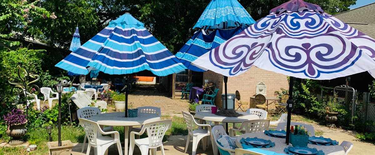 Outdoor Garden Patio | Banquet & Reception Space in Irving Hero Image in undefined, Irving, TX