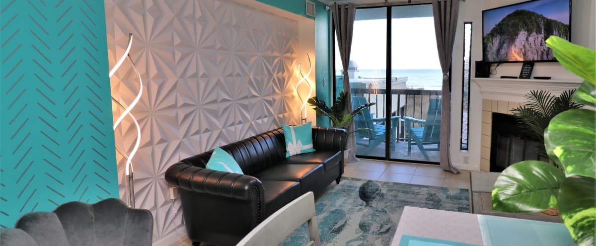 Unique, Modern Beachfront Condo with Full Kitchen & many Content Creation Areas! in North Myrtle Beach Hero Image in North Myrtle Beach, North Myrtle Beach, SC