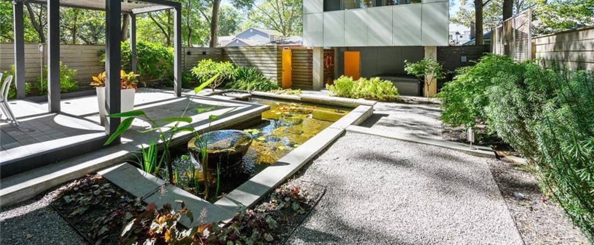 California Zen Manor - Modern Home with Exquisite Backyard and Rooftop Patio in Atlanta Hero Image in Edgewood, Atlanta, GA