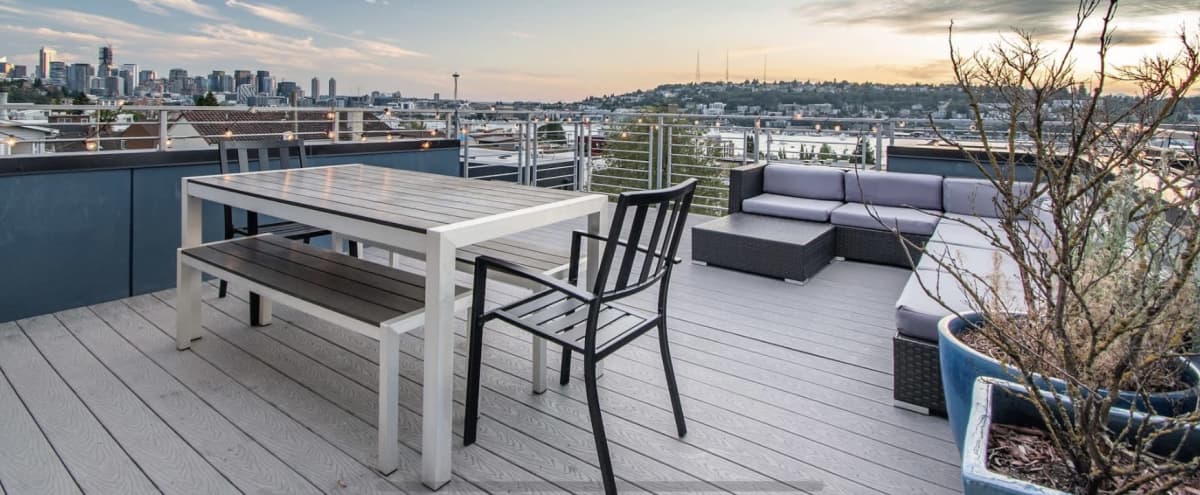 Modern Designer Townhouse with Stunning Views from Private Rooftop! in Seattle Hero Image in Eastlake, Seattle, WA