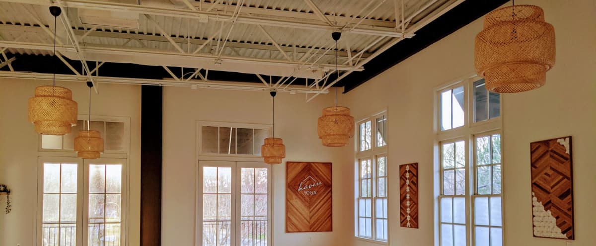 Open, Airy Yoga Studio With Floor To Ceiling Windows in Atlanta Hero Image in Riverside, Atlanta, GA