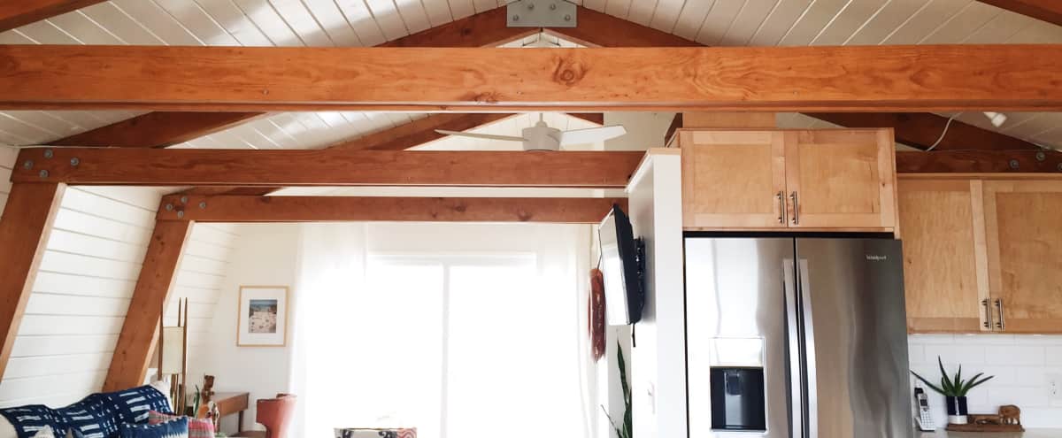 Onboard Modified A-Frame Beach House With Unobstructed Ocean And Island  Views