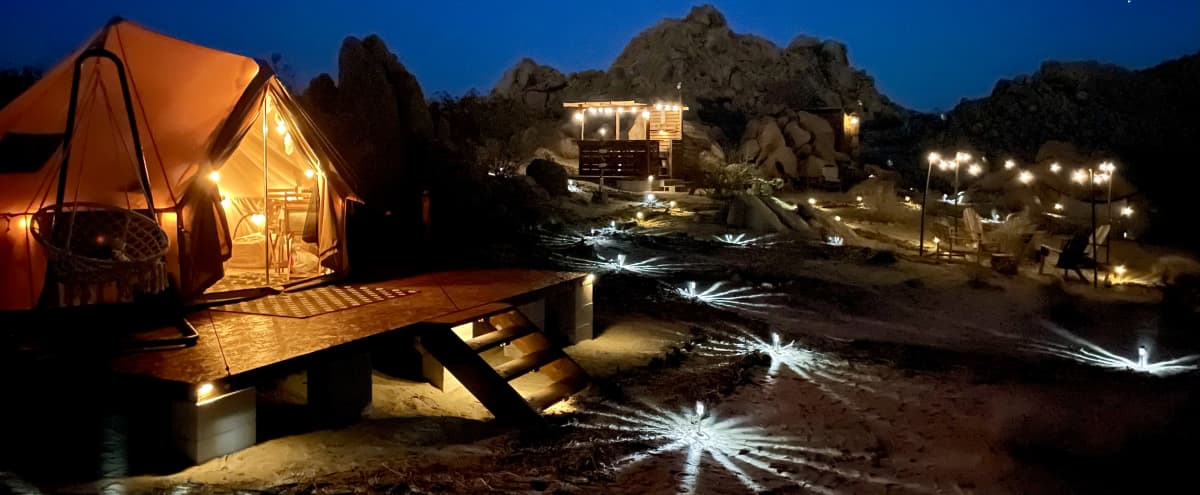 Desert Hilltop Glamping site with Joshua Tree Landscape in Palmdale Hero Image in undefined, Palmdale, CA