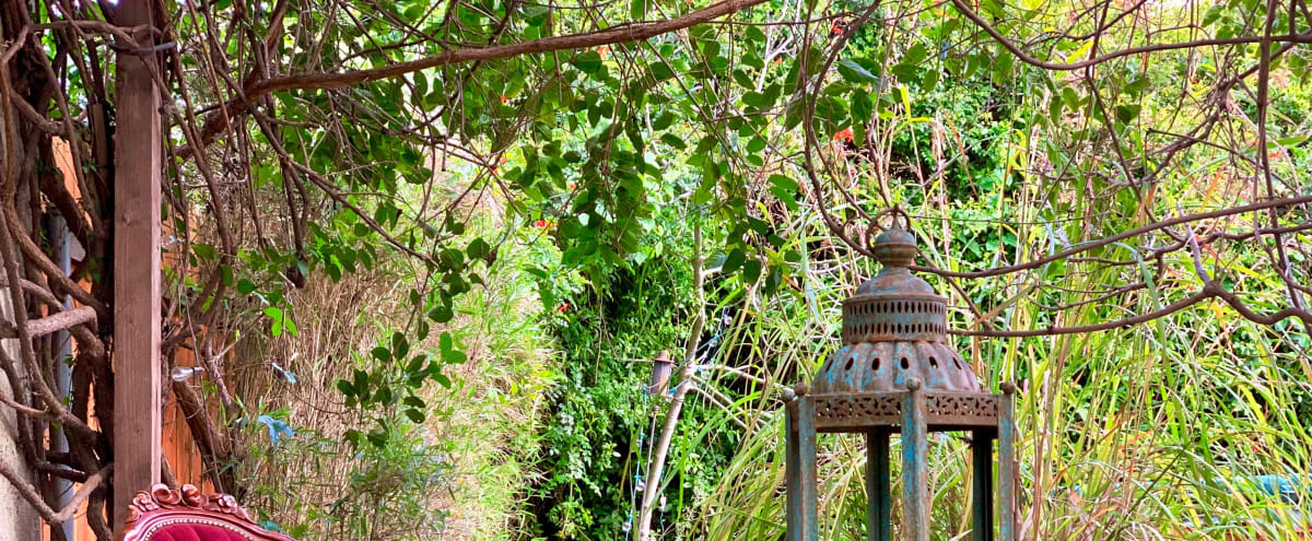 Enchanting Garden With Rustic Wisteria Draped Pergola Los Angeles Ca Production Peerspace