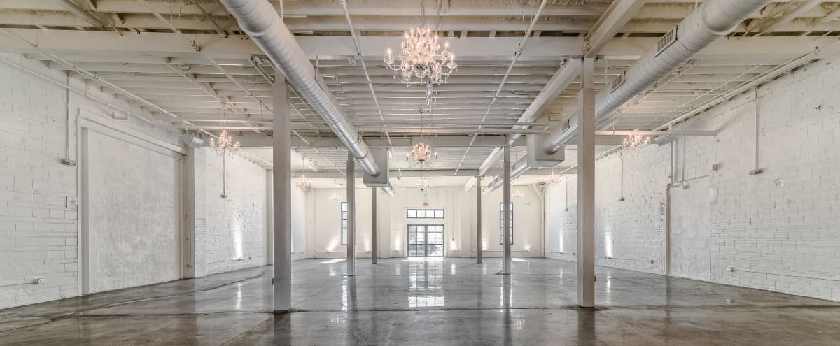 All White Event Space High Ceilings Downtown View Historic