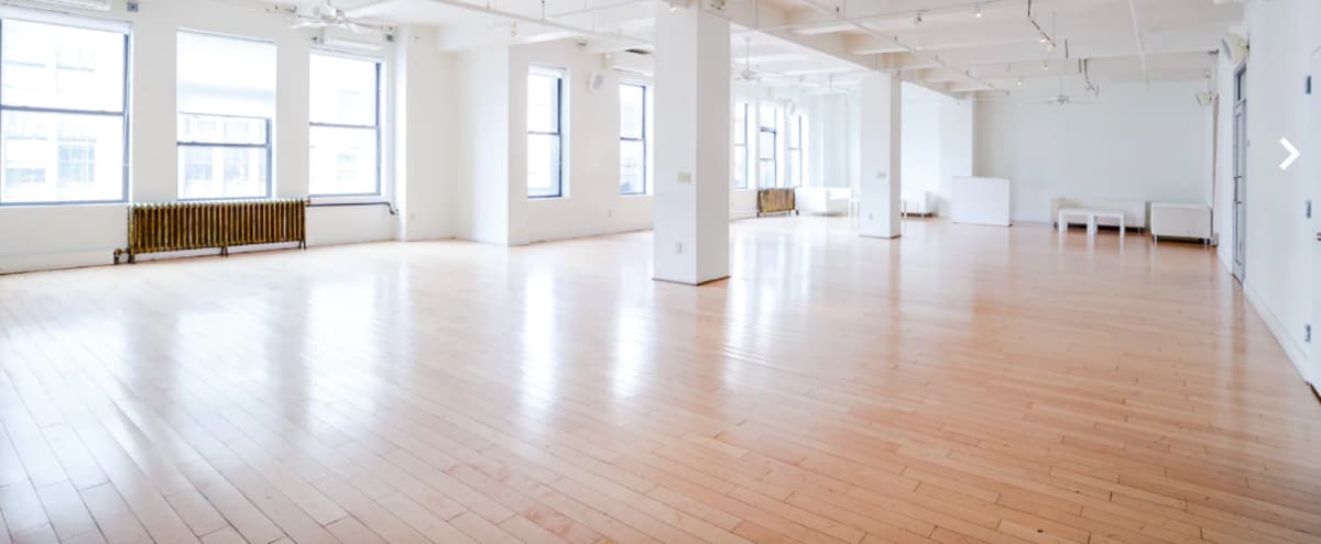Versatile 6,500 sq.ft White on White Loft with Views of Empire State Building in New York Hero Image in Midtown, New York, NY