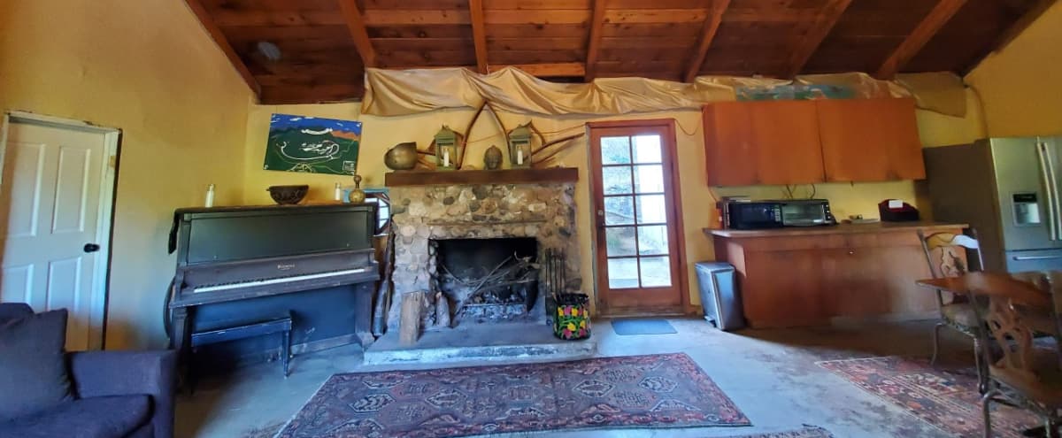 100yr Stone House W Fireplace Topanga Ca Production Peerspace