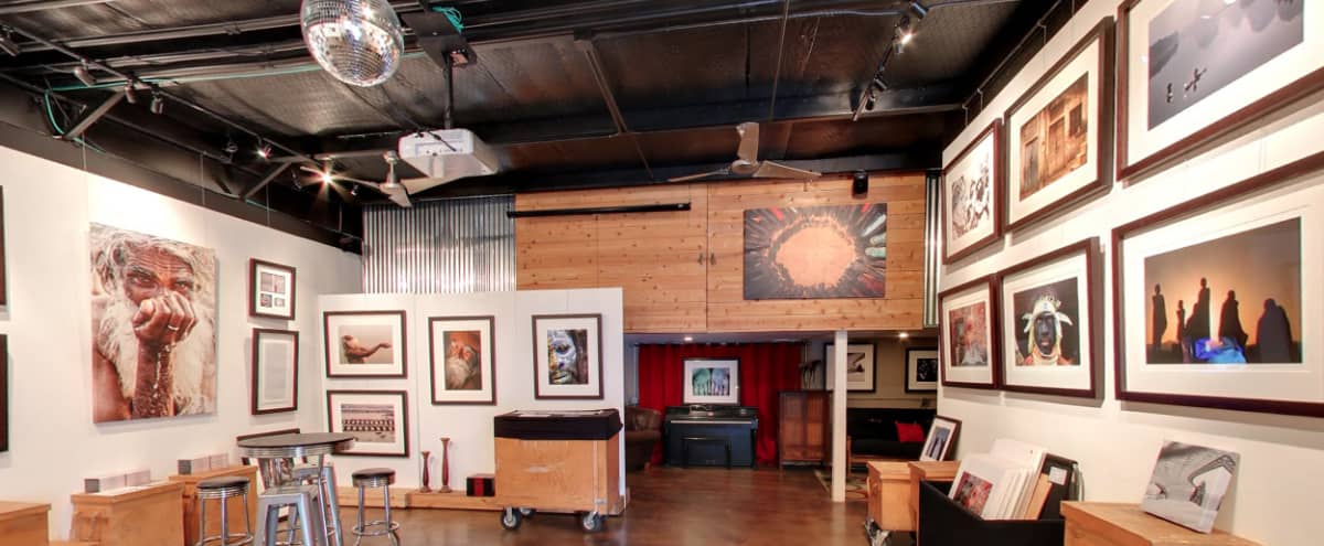 Hidden Gem - Photo Art Gallery/Studio | @gustostudios on Instagram Art Gallery with Projector, Screen for Brainstorming - Centrally Located in Austin Hero Image in South Lamar, Austin, TX
