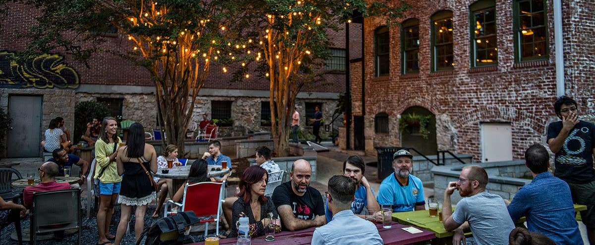 Rustic Style Bar with a Beautiful Backyard Beer Garden in Downtown Atlanta in Atlanta Hero Image in Sweet Auburn, Atlanta, GA