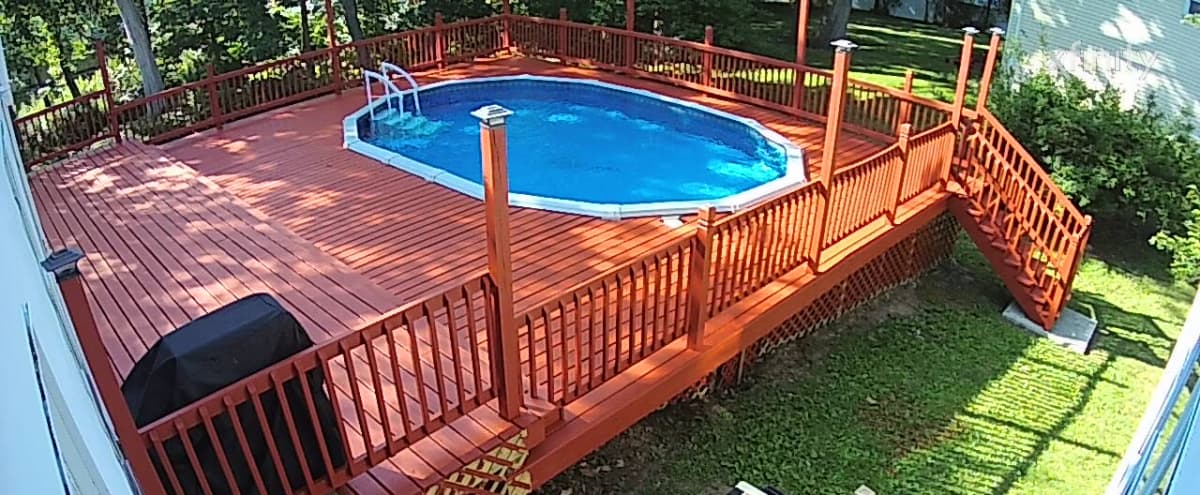 1000sq ft Deck with 15x24 Pool in West Orange Hero Image in West Orange, West Orange, NJ