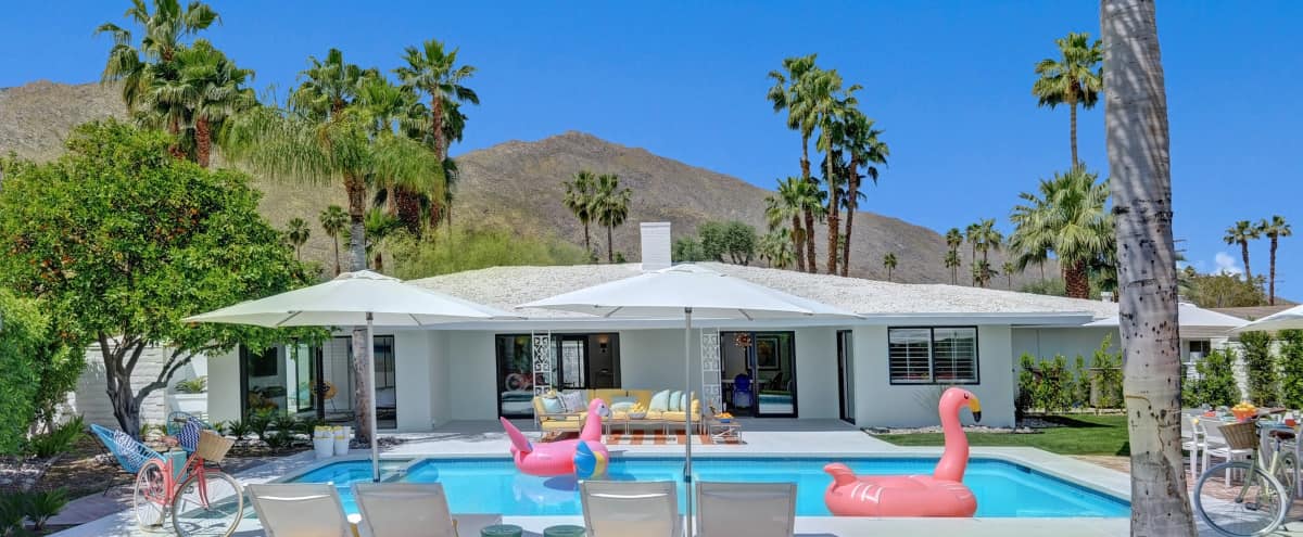 Mid-Century Modern Designer Gem w/ Pool & Hot Tub - Golf Course & Mountain Views in Palm Springs Hero Image in undefined, Palm Springs, CA