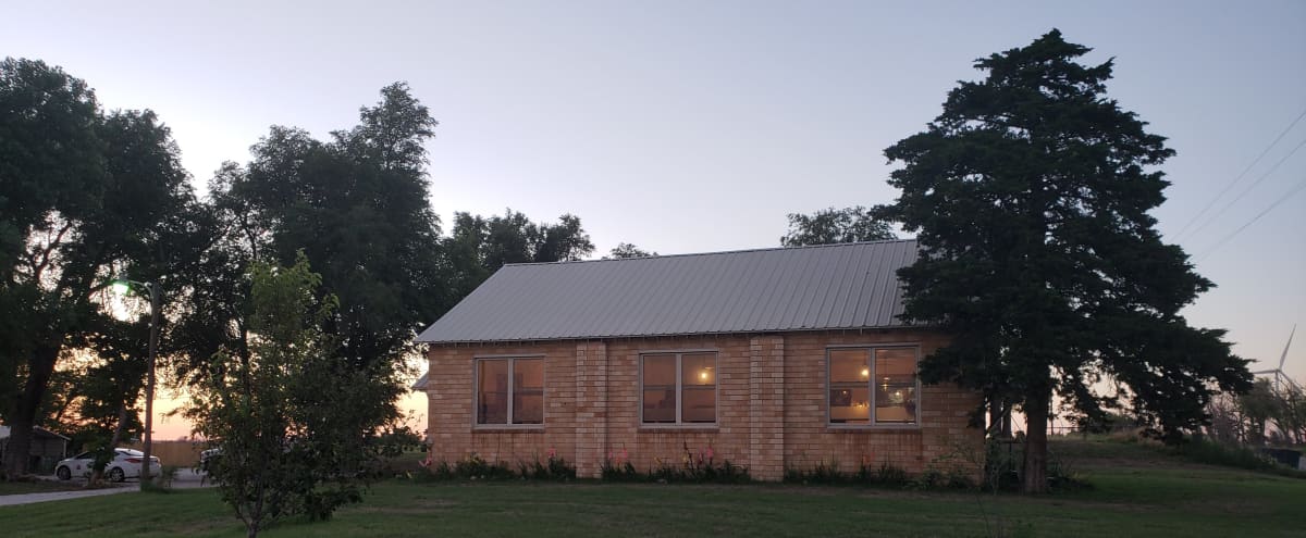 Country 'former church," beautiful sunsets and sunrise, next to firepit, trees very comfortably rustic! in Canton Hero Image in undefined, Canton, OK