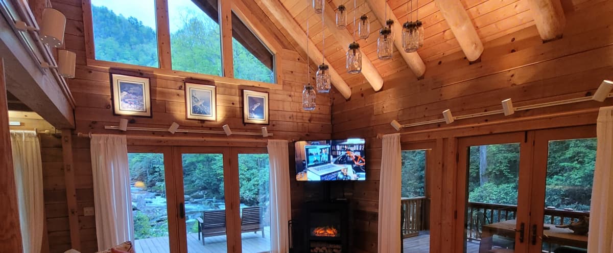 Modern Cabin on Whitewater Mountain River in Highlands Hero Image in undefined, Highlands, NC