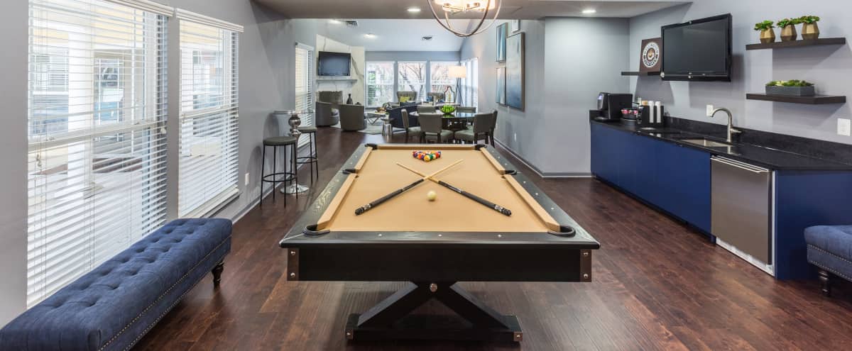 Modern Club Room With Pool Table Manassas Va Production