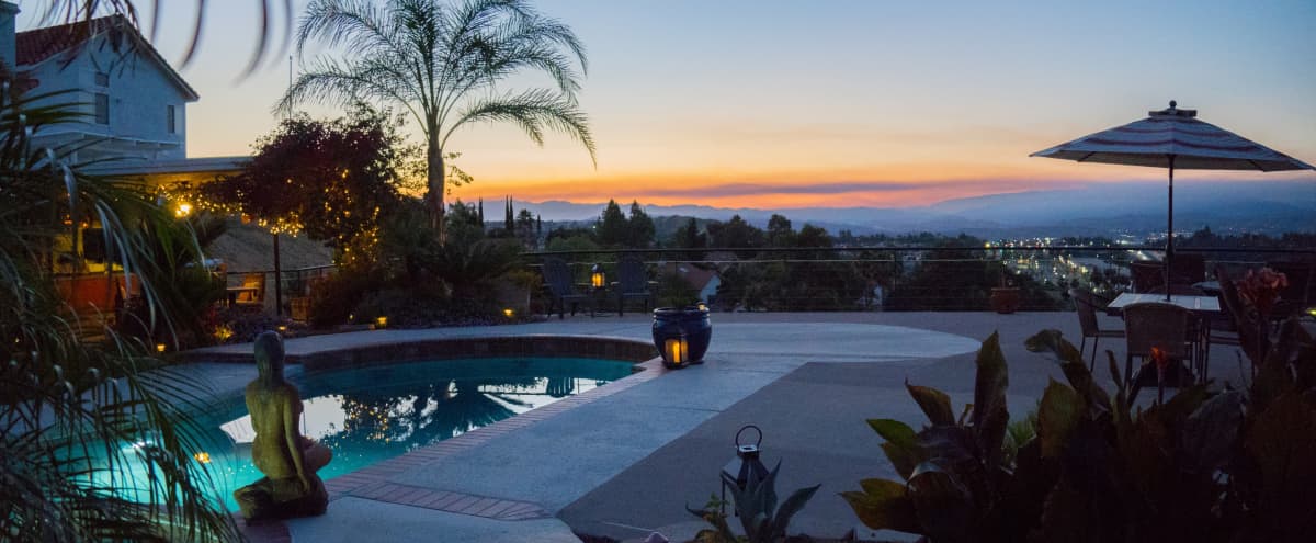 Pool Deck Oasis With City View Stevenson Ranch Ca Event Peerspace