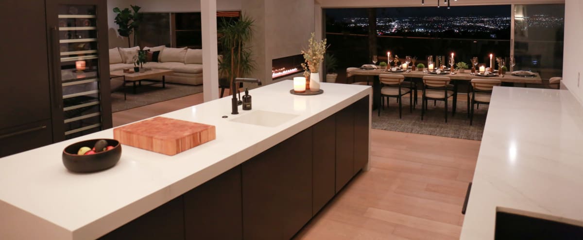 Modern Bel Air Home with Exceptional Skyline View Private Sport Court