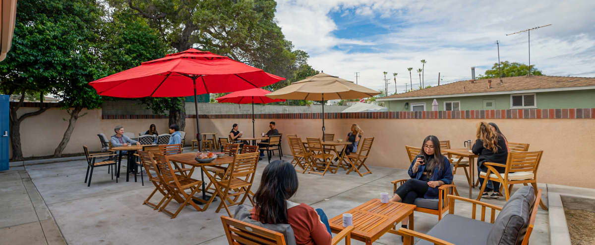Crystal Workspaces - Looking for an Event space to host your next networking function? Our beautiful spacious 1100 sq. ft. event area is the perfect location to host professional and casual gatherings. It comfortably accommodates up to 75 guests. in Lomita Hero Image in undefined, Lomita, CA