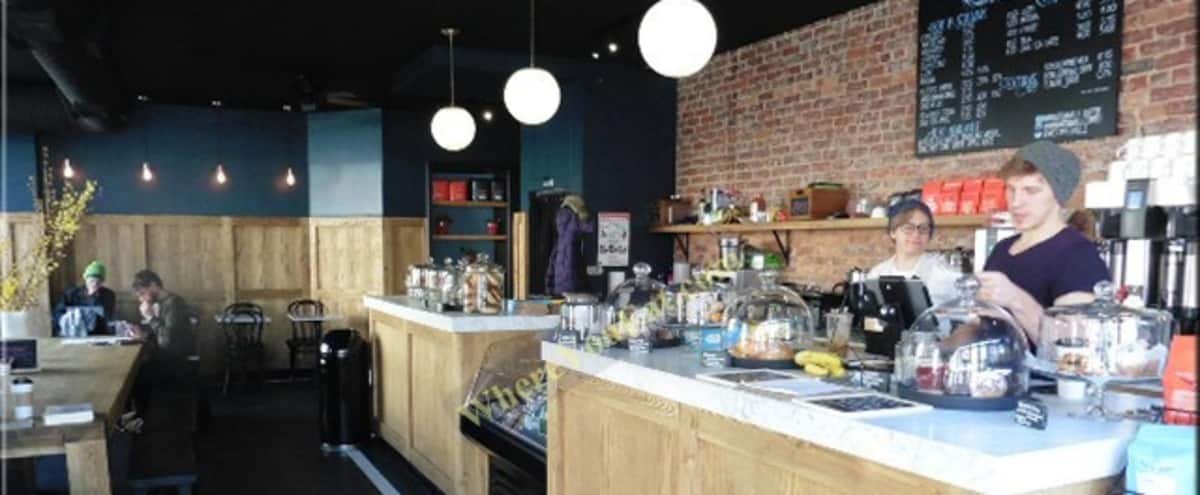 Authentic Nyc Coffee Shop With Classic Design Details Tons Of Natural Light And Space Brooklyn Ny Production Peerspace