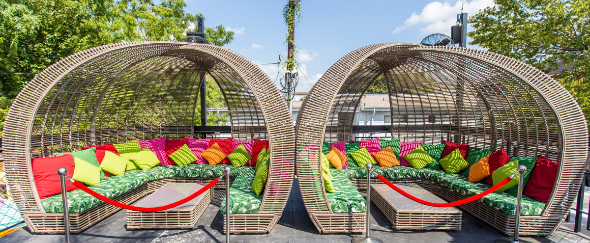 Outdoor Cabana Rental in Eclectic Montrose Bar, Houston ...