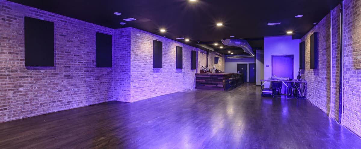 Live Events Venue with Stage, Sound, Lights, and Full Bar in Chicago Hero Image in Wicker Park, Chicago, IL