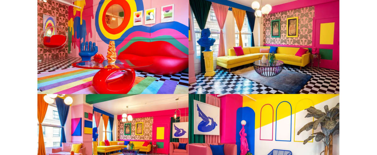 Colorful Downtown RETRO Room with POP Art Furniture in Los Angeles Hero Image in Central LA, Los Angeles, CA