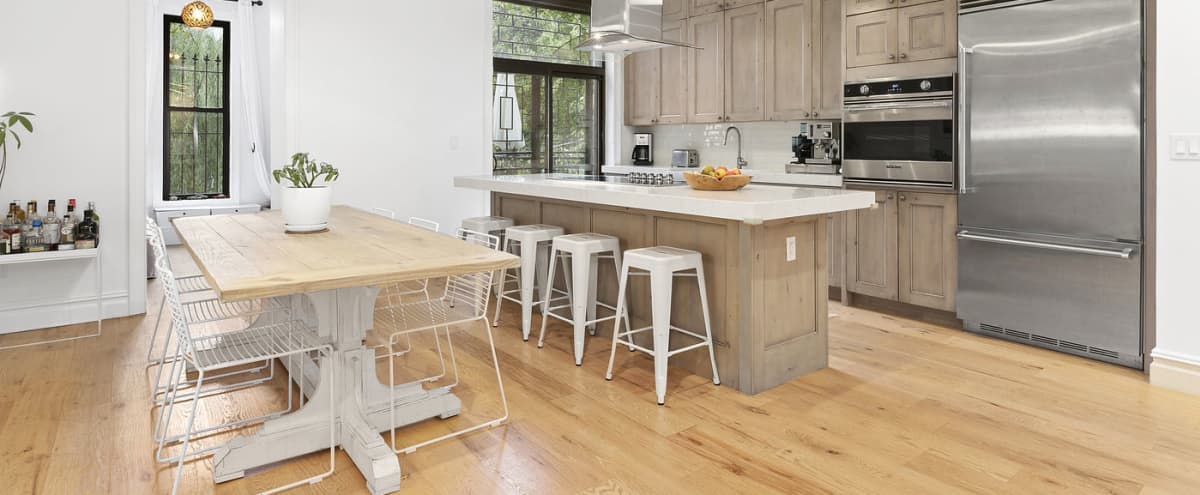 Immaculate and airy brownstone with wide open space, meeting areas, fully connected in Brooklyn Hero Image in Bedford-Stuyvesant, Brooklyn, NY