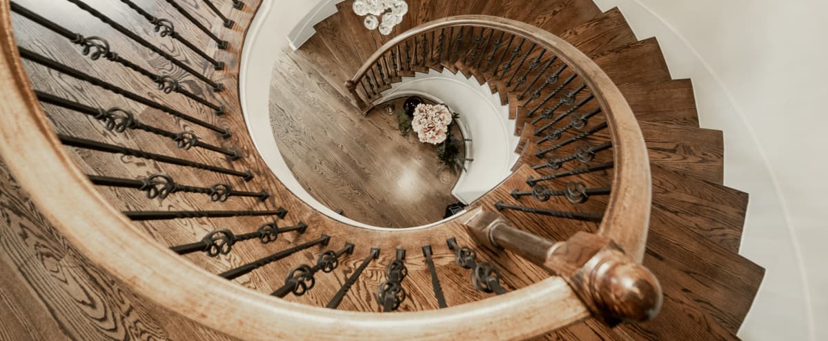 Luxury Home | Spiral Staircase in Houston Hero Image in Greater Heights, Houston, TX