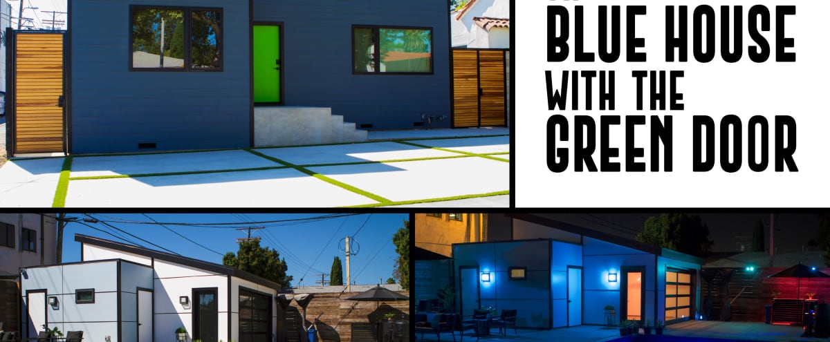 The Blue House With The Green Door Urban Oasis Backyard With