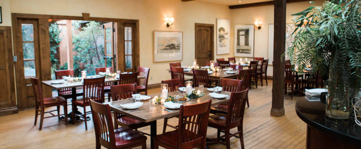 Private Dining Room With Bar And Attached Garden Patio Ojai Ca