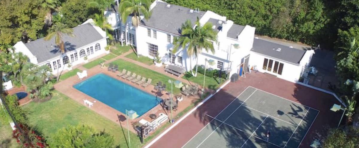 Amazing Backyard With Pool Tennis Court Los Angeles Ca Production Peerspace